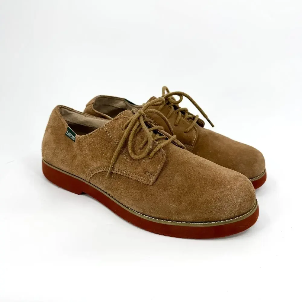 Vintage Y2K Eastland Brown Suede Leather Lace-Up Oxfords